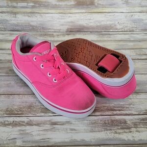 Heelys Launch Youth Size 3 Bright Pink Roller Skate Wheeled Shoes Sneakers